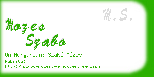 mozes szabo business card